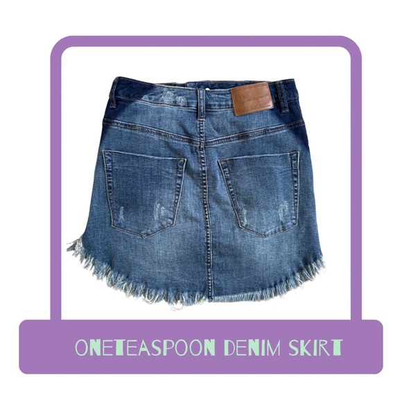 One teaspoon distressed mini skirt - Picture 2 of 4